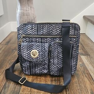 Baggallini Stylish‎ Black and White Women's Crossbody Bag